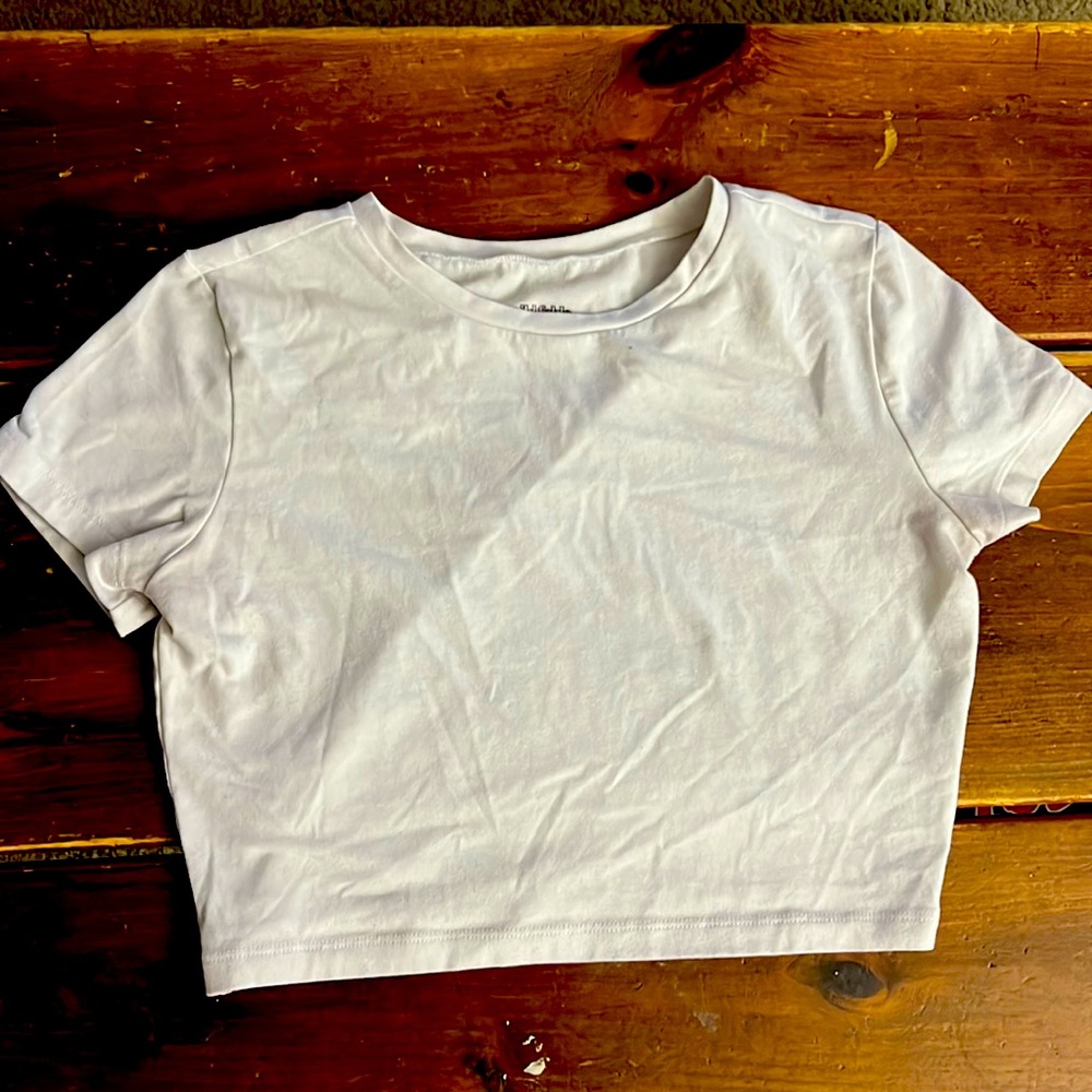 cute white shirt crop